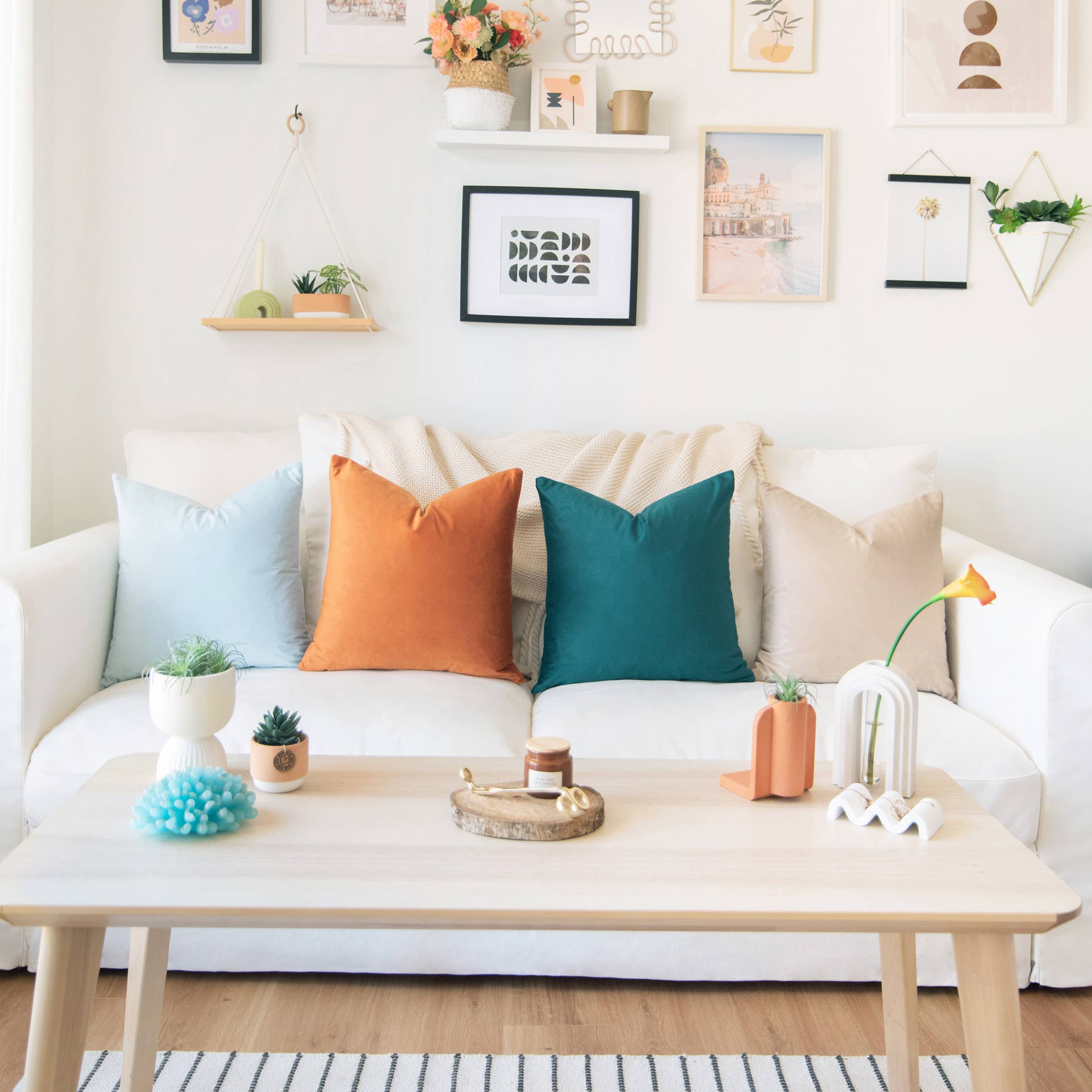 Monday Moose - Wholesale Throw Pillow Cover - Samara Pillow Covers (4-Pack) - Orange/Green2