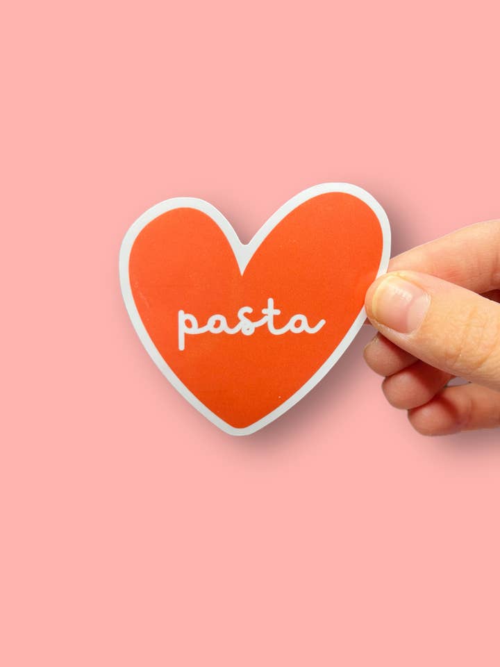 Pasta Lover Vinyl Sticker | Foodie | Cute Heart for wholesale by Tiny Baker Creations