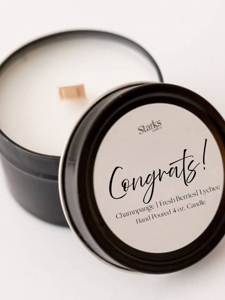 Congrats Celebration Candle for wholesale by Starks candle co.