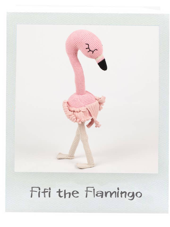 Flamingo Rosa Organisk Bomull Handstickad Fyllda Djur för wholesale av Cuddoll