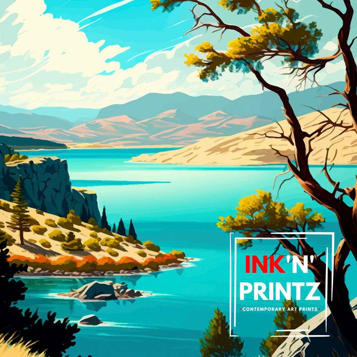 InkNPrintz – wholesale Art print – Lake Anza California Travel Poster7