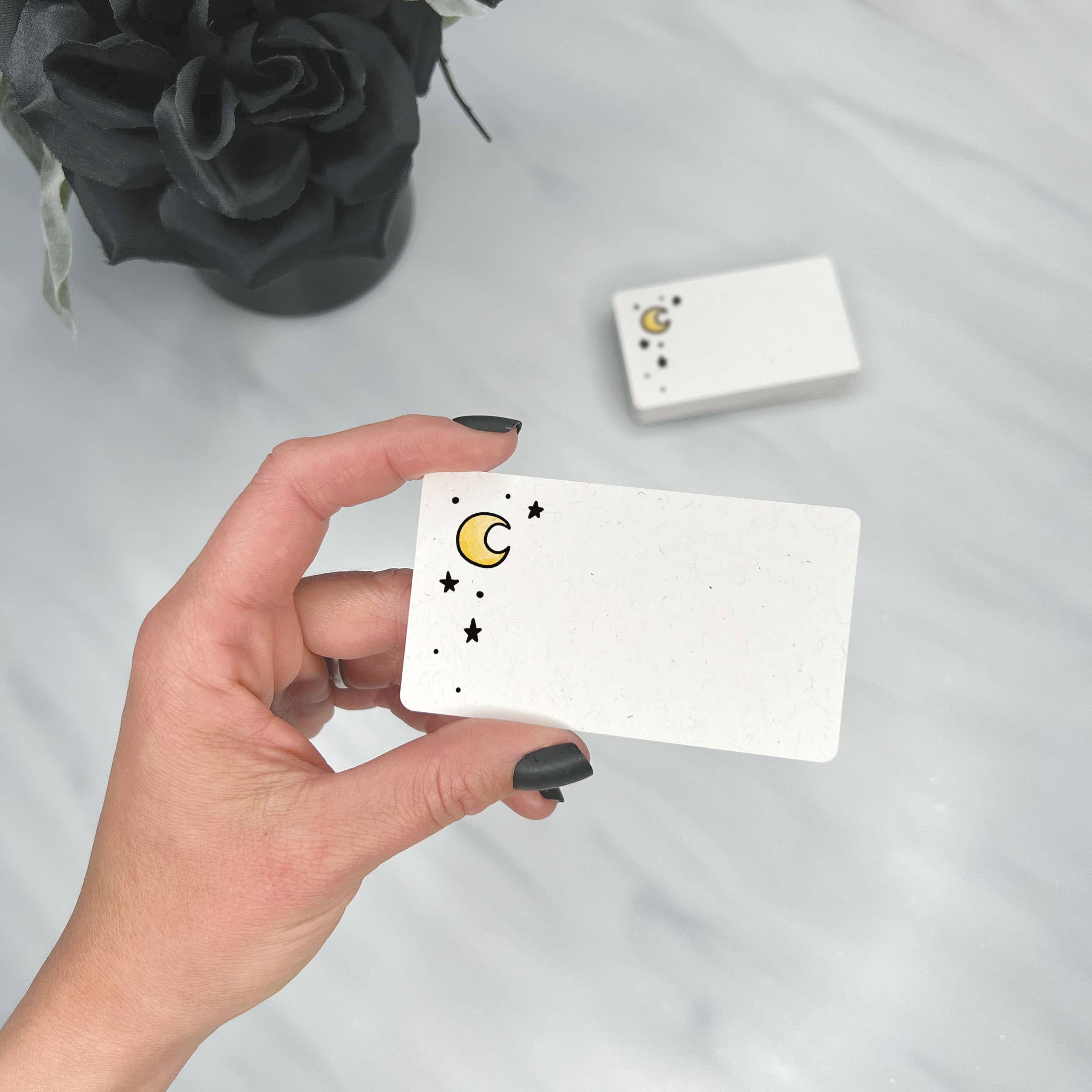 Lemon Doodle - Wholesale Stationery/Notecard Set - Moon & Stars - Mini Note Cards (Pack of 56)1