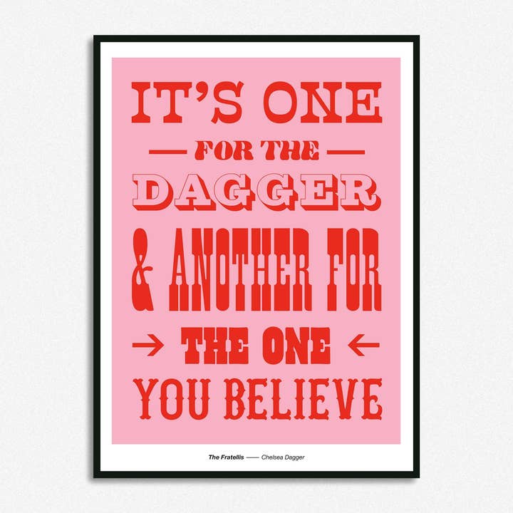 Stampa Chelsea Dagger per la vendita all'ingrosso da parte di HollieGraphik