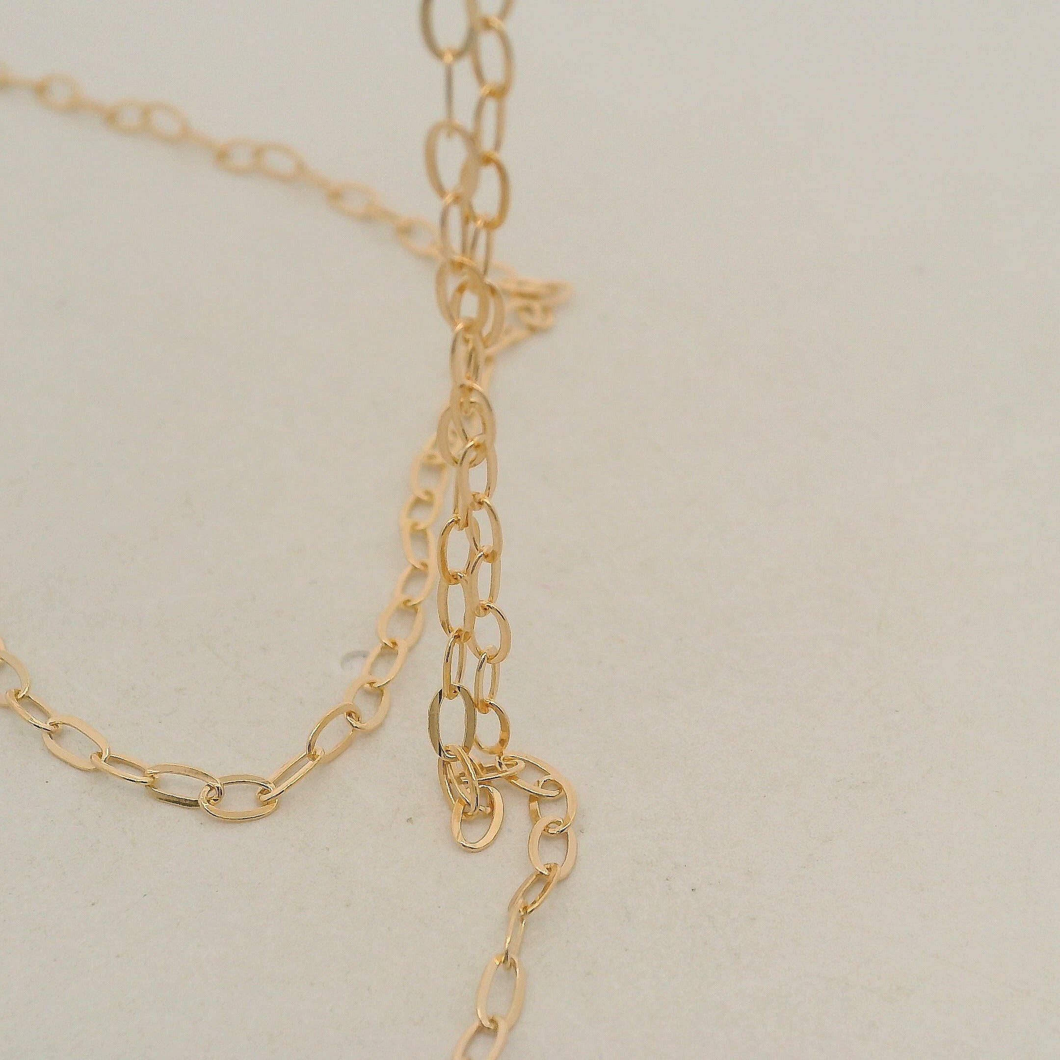 Purity Beads - Wholesale Link & Chain Necklace - One Foot 14K Real Gold-Filled Flat Oval Cable Chain | 3,2mmX2,1mm Jewelry Chain |3