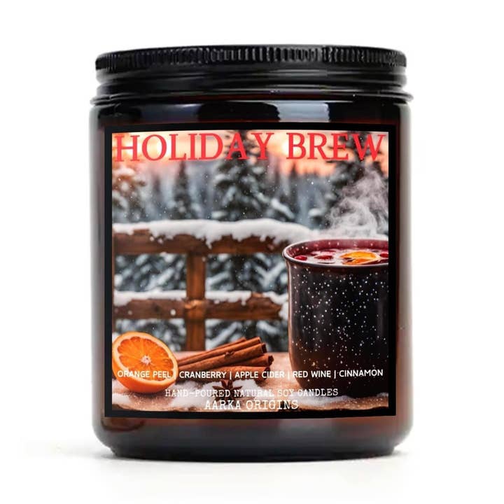 Bougie en cire de soja Parfum de Fêtes pour la vente par AARKA ORIGINS
