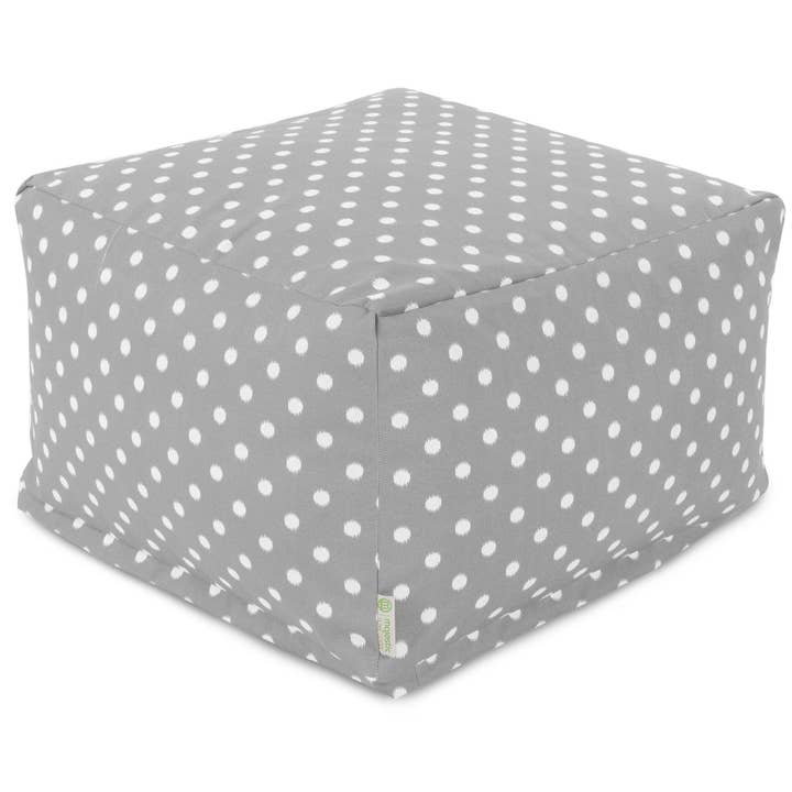 Majestic Hemvaror Grå Ikat Dot Ottoman för wholesale av Majestic Home Goods