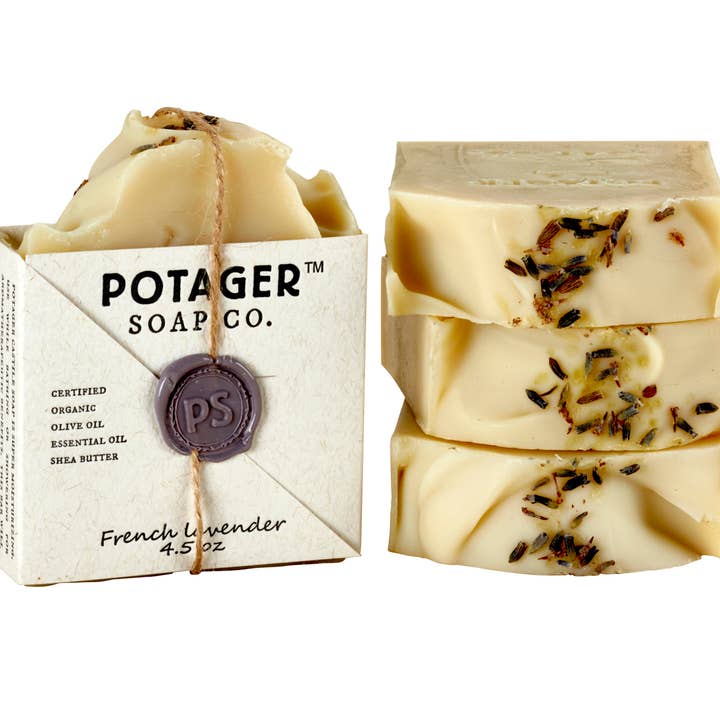 Potager Soap Company - Wholesale Bar Soap - French Lavender Natural Handmade Bar Soap | Wrapped3