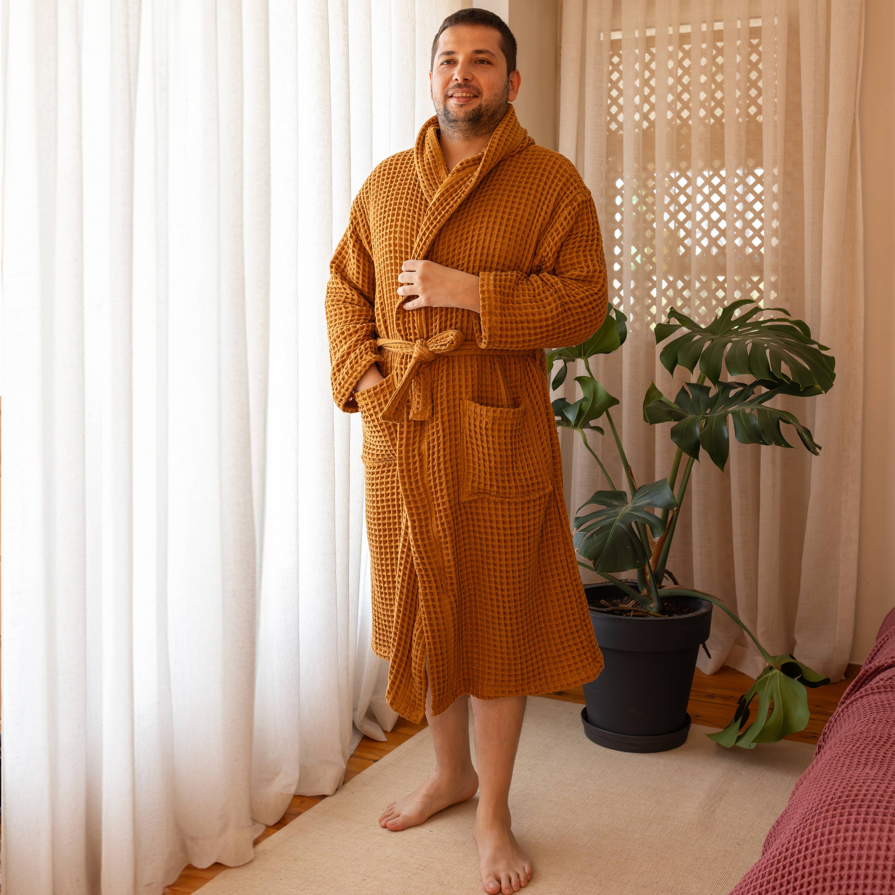 Vivamaison – Engroshandel Morgenkåbe - Unisex – Premium Vaflet Bomuld Badekåbe, Unisex Spa Komfort88