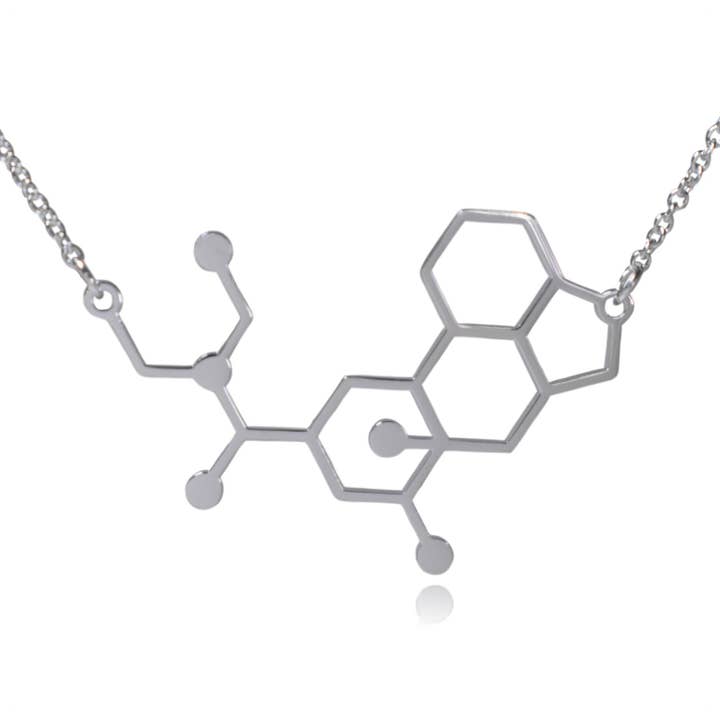 Clayton Jewelry Labs – wholesale Hänge-/berlockhalsband – LSD Lysergsyra Dietylamid Molekyl Rostfritt stål Halsband10