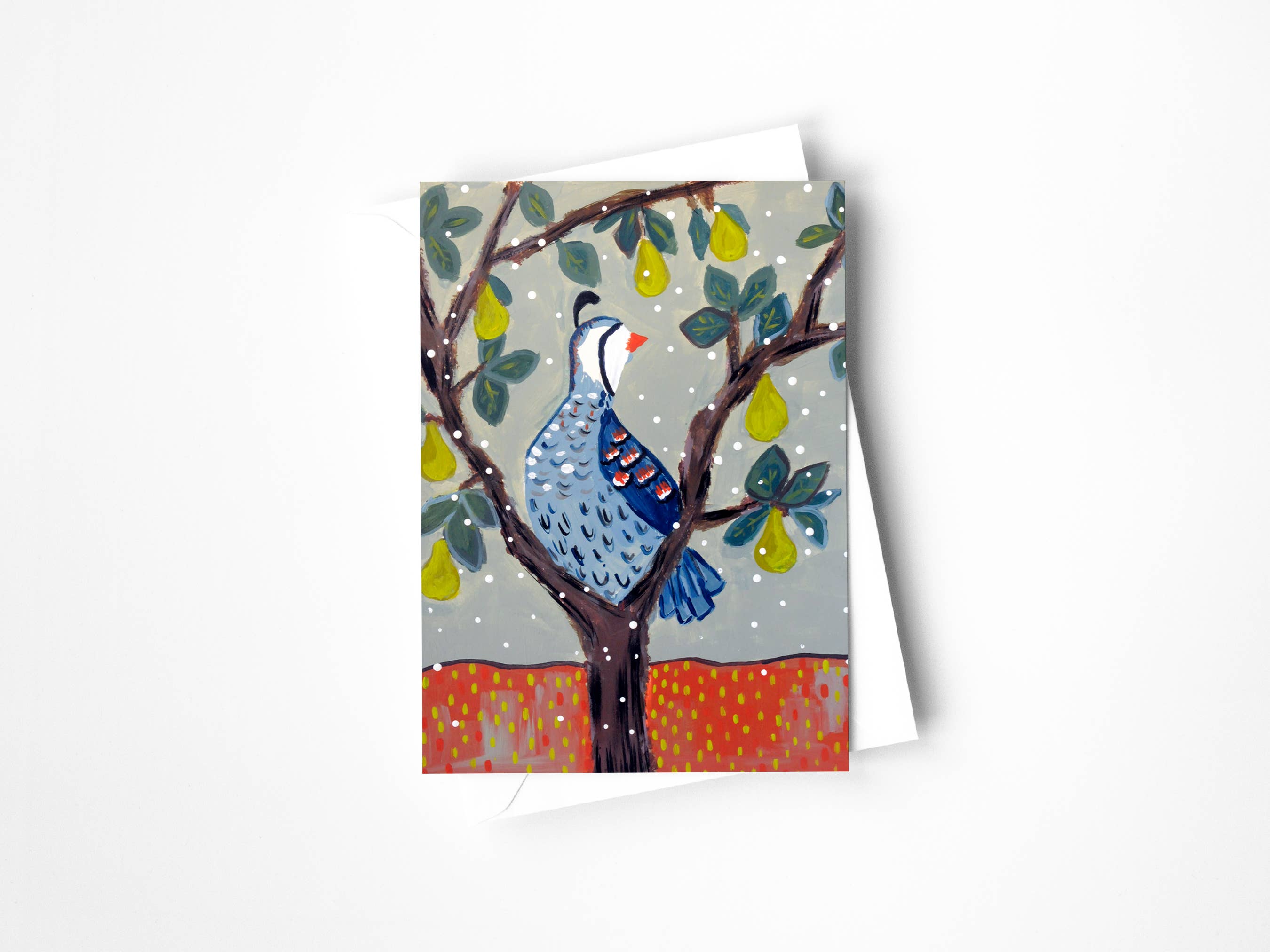 Kaley Alie Art - Wholesale Feestdagenkaartje - Patrijs in een perenboomkaart - Vakantiecollectie