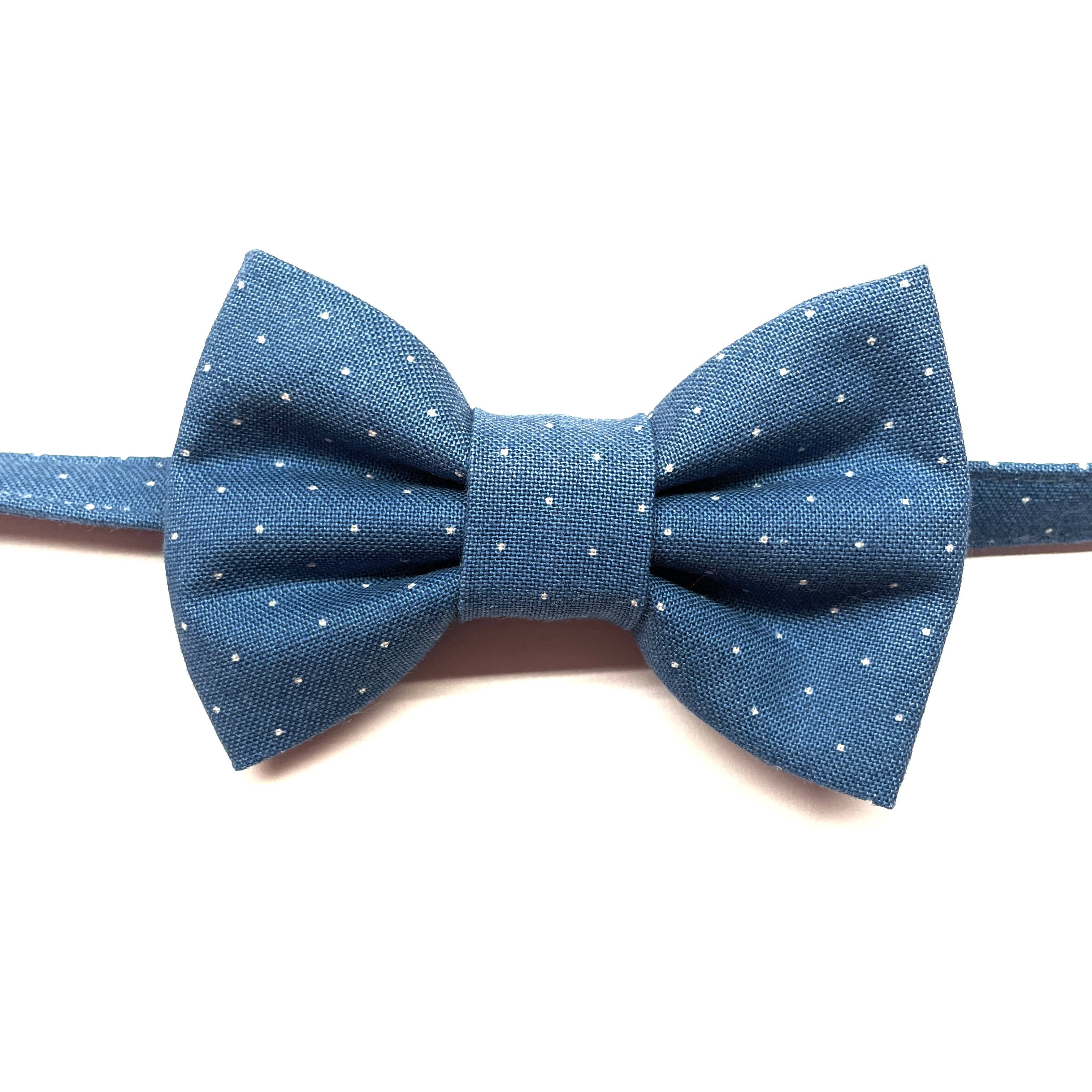 Orange Polka Dots Dog Bow Tie collar Sister always Charm Pet wedding