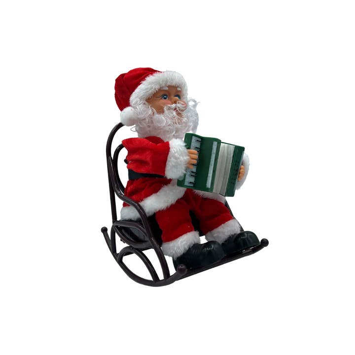 K & S WHOLESALE INC - Vendita all'ingrosso Decorazione natalizia - Fisarmonica elettrica che suona Babbo Natale 24 CT