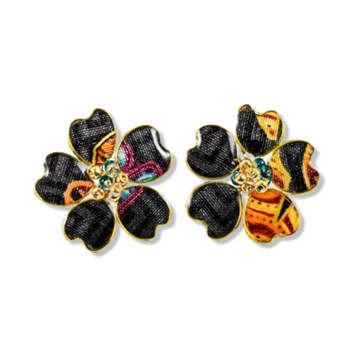 Black Afrocentric Stud Earrings for wholesale by Perennial Peaces