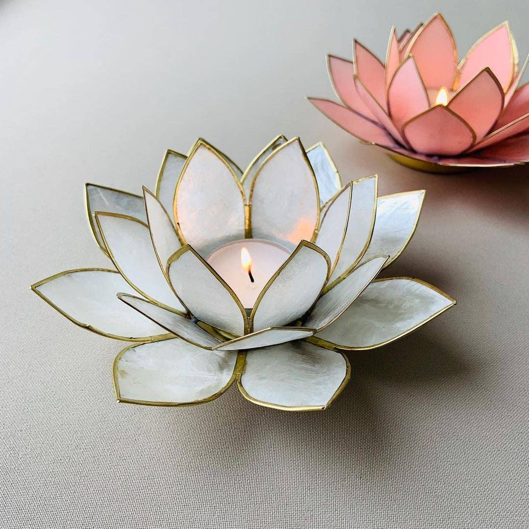 Insight Stones - Wholesale Jar/Filled Candle - Lotus tea light6