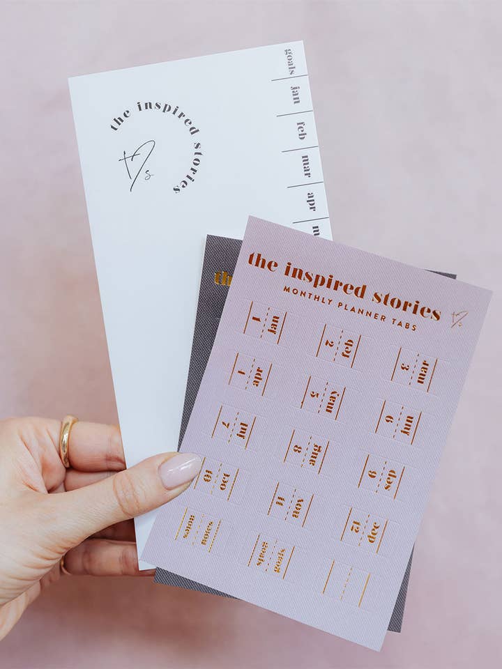 Monthly Tab Stickers for wholesale by The Inspired Stories