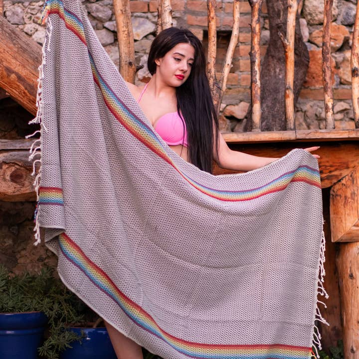 ASILEX HOME COLLECTION - Wholesale Beach towel - TURKISH COTTON TOWEL 🌈 RAINBOW PESHTEMAL5