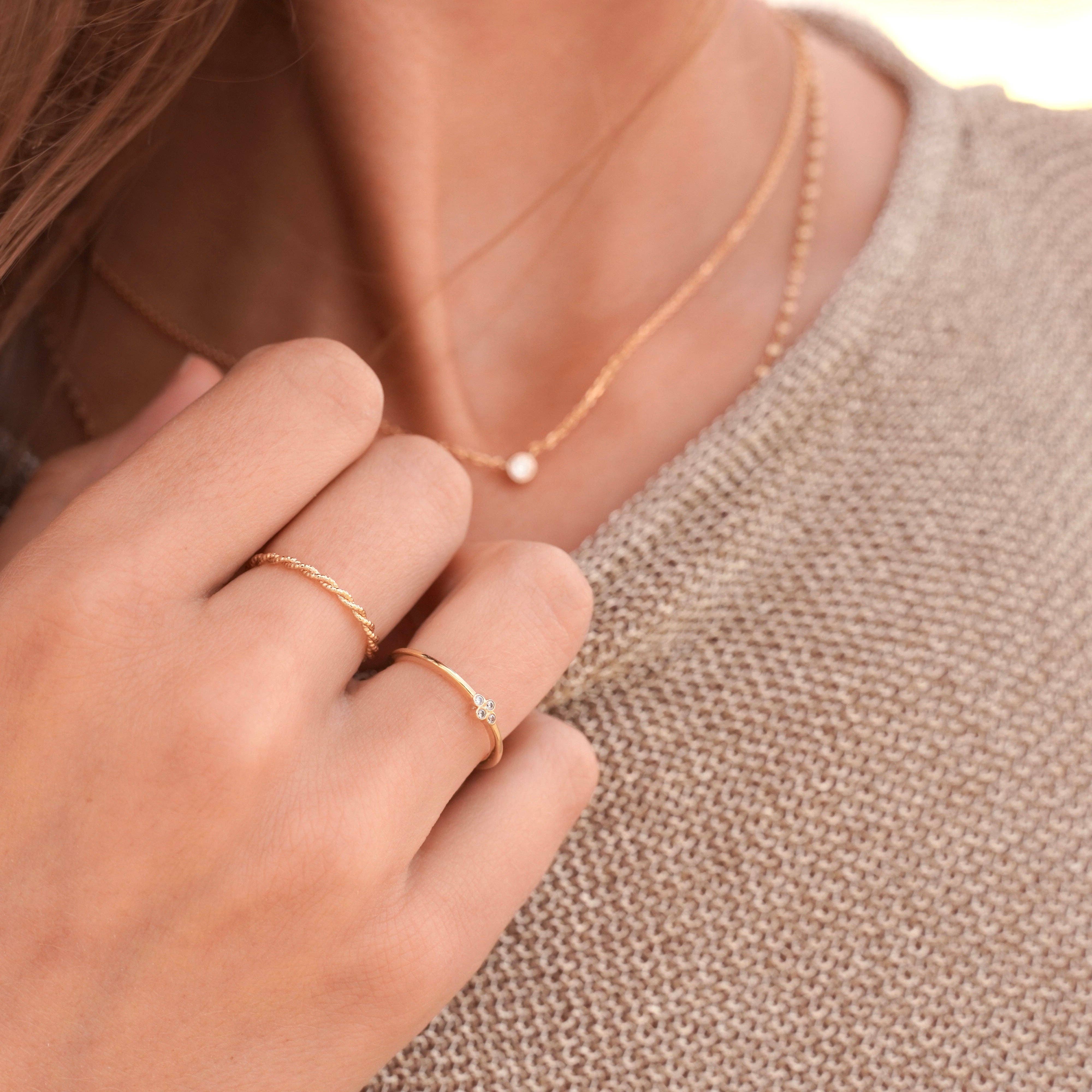 Meora Paris - Wholesale Multi-Stone Ring - 18k Gold Plated Glow Ring2