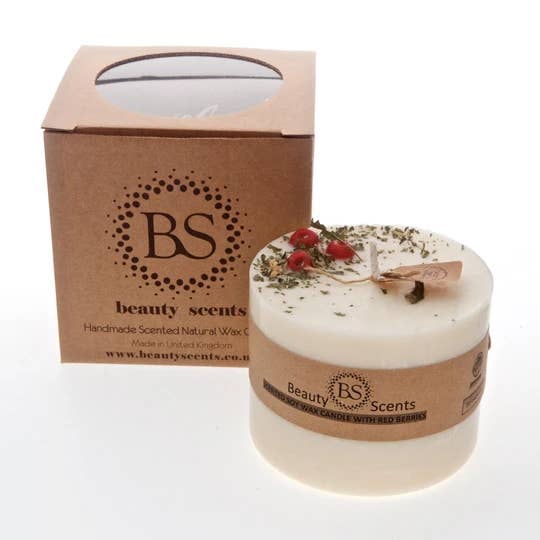 Large Scented Soy Candle With Red Berries Box Of 6 for wholesale by Beauty Scents Ltd.