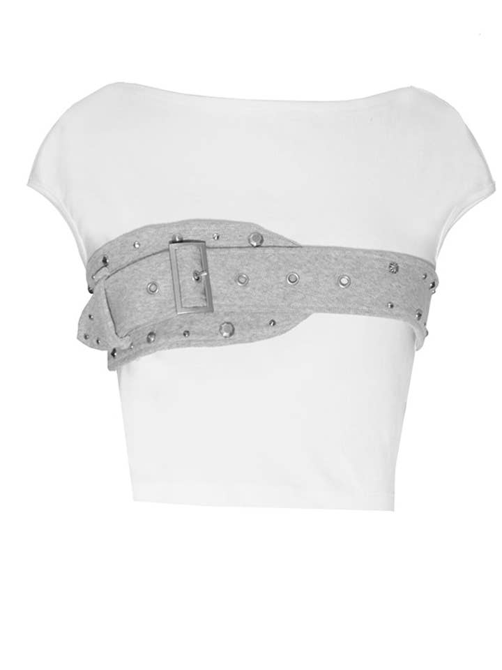 BELTED CROP TOP for wholesale by Zemeta