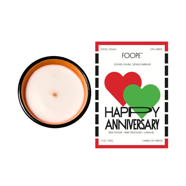 FOOPE - Wholesale Jar/Filled Candle - Happy Anniversary Scented Candle 9 oz1