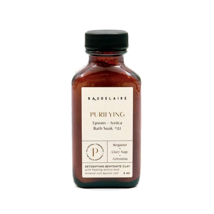 Baudelaire - Wholesale Bath Soak/Milk - PURIFY – Epsom + Arnica Soak 4oz