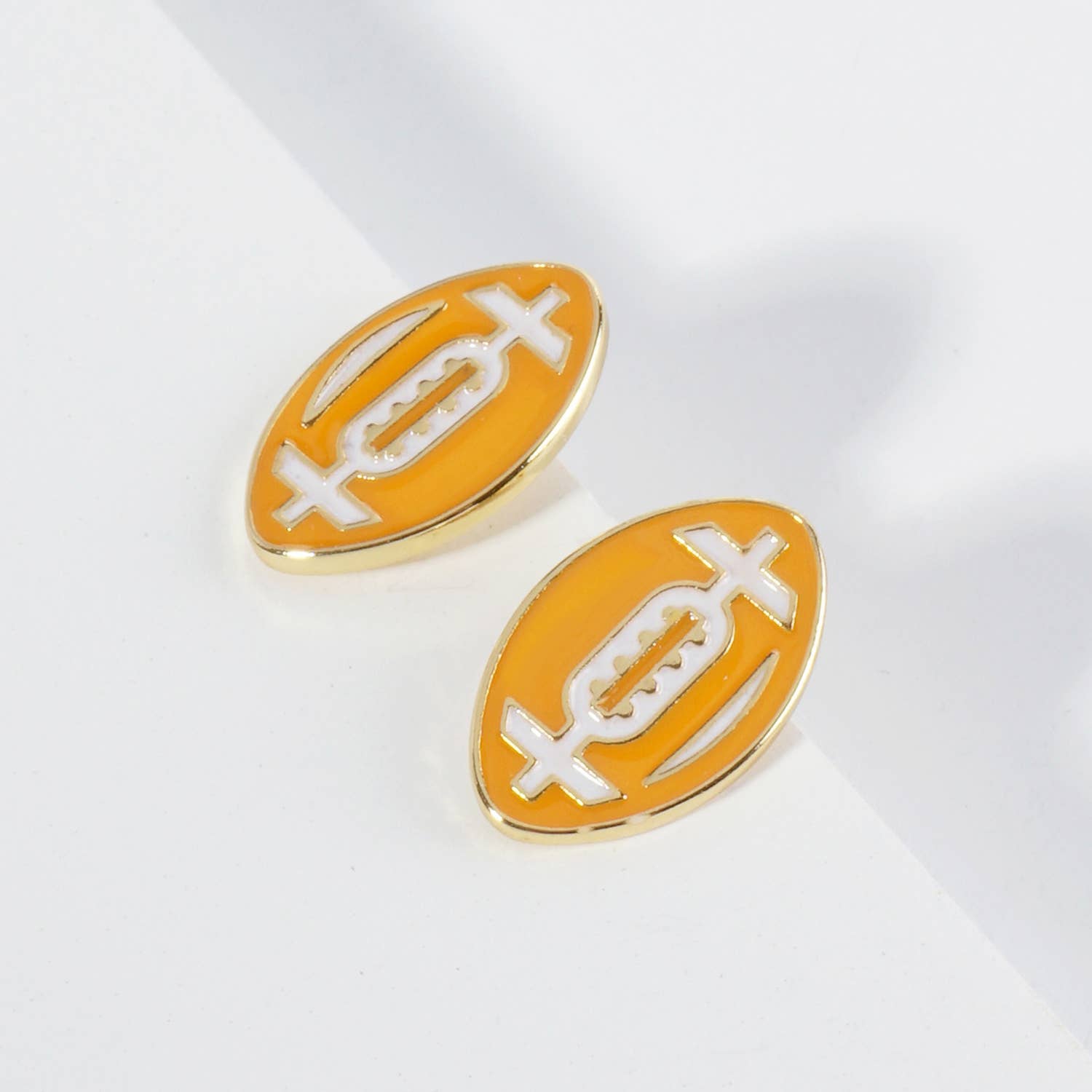 Lou & Co - Wholesale Stud/Post Earrings - Enamel Football Stud Earrings23