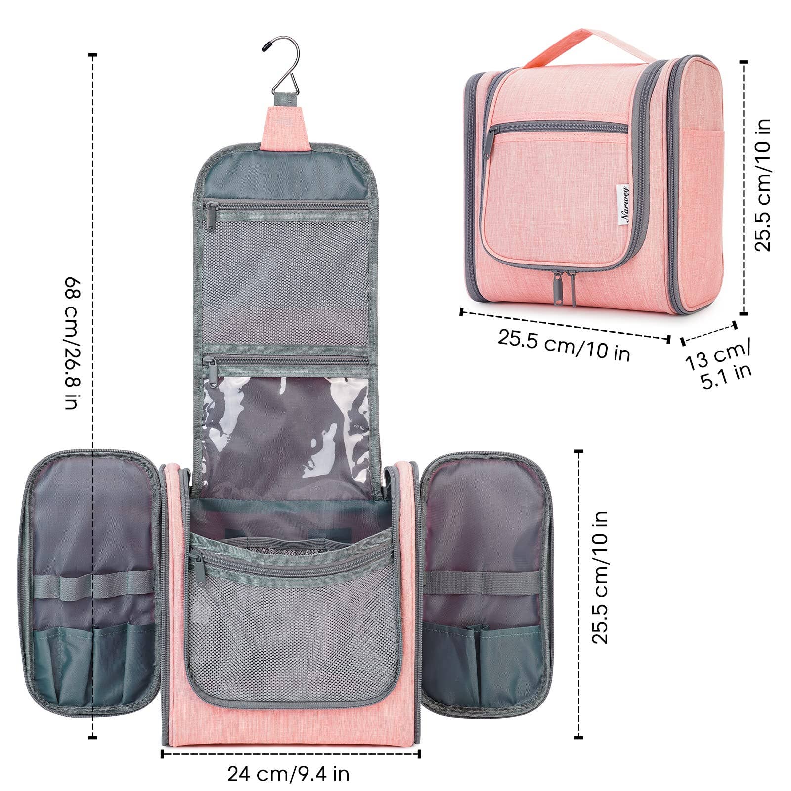 wandf - Wholesale Toiletry bag – women's - NW5126 Travel Toiletry Cosmetic Bag With Handle Women Gift60