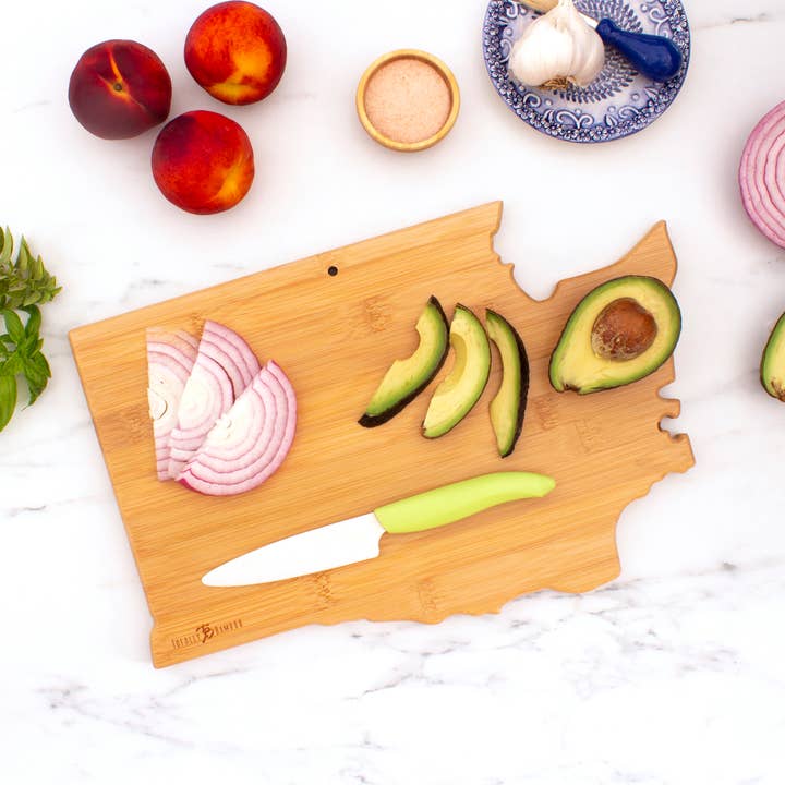 Totally Bamboo - Vendita all'ingrosso Taglieri per formaggio - Tagliere Destination Washington con incisione artistica3