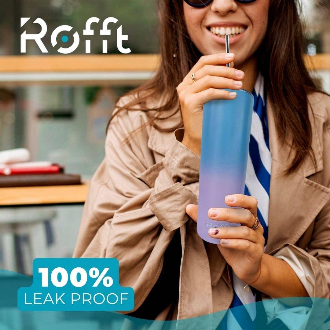 ROFFT USA LLC - Wholesale Insulated Mug/Tumbler - Insulated Stainless Steel Tumbler with Lid and Straw, 22oz, Double Wall, Gradient Colors9
