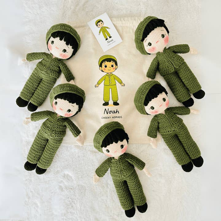 Cheeky Nomads - Wholesale Doll - Kids - handmade organic crochet doll Noah, Amigurumi doll4