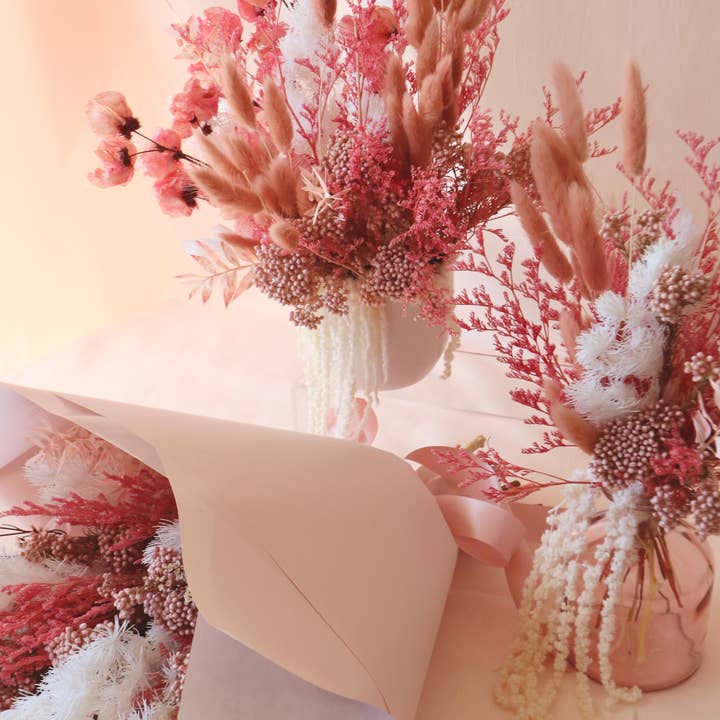 Rococo Floral Co - Wholesale Dried/Pressed Flowers - Preserved Bud Vase | Pinks1