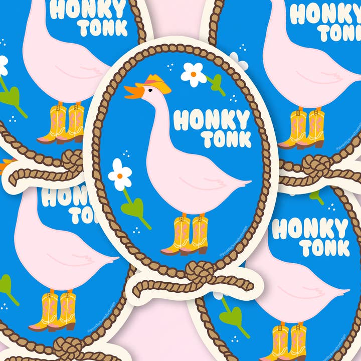 Peachy Keen by Design Co - Wholesale Sticker - Honky Tonk Sticker 3.5" 1