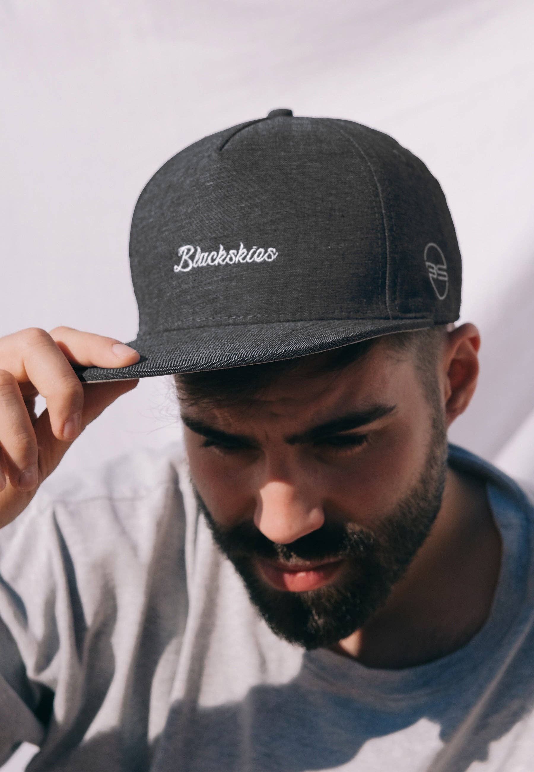 Blackskies - Wholesale Flat Brim Cap - Men's - Eos Vol. II Snapback Cap - Black2