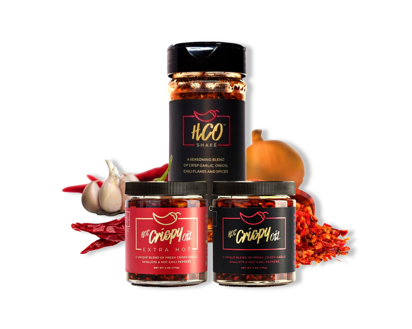 Hot Crispy Oil - Vente Mélanges d'épices séchées - "HCO Shake" - Épices et assaisonnement pour pizza, pâtes, œufs, etc.4