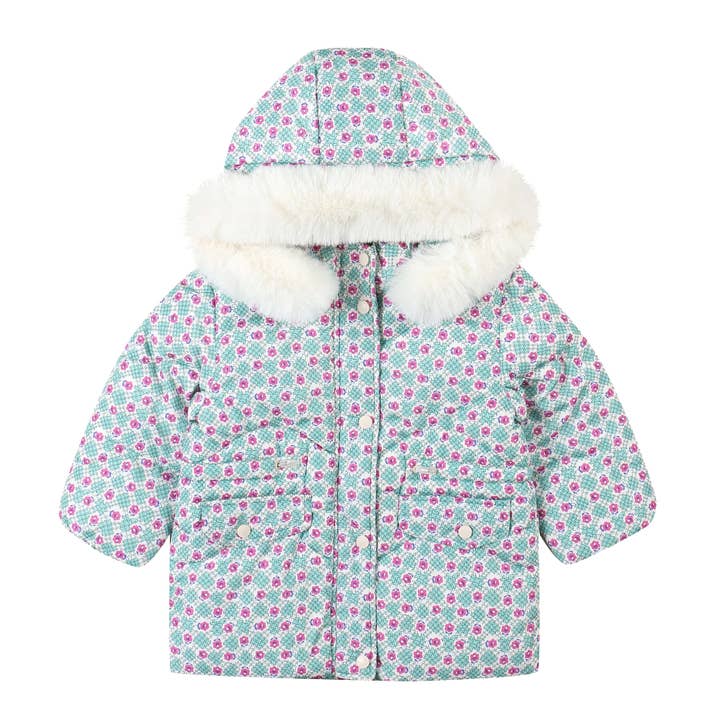 Casaco Puffer com Estampa Floral Maeve por atacado de ToTo Heros