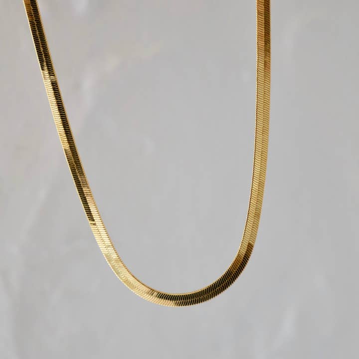 Katie Waltman Jewelry - Wholesale Link & Chain Necklace - HERRINGBONE CHAIN NECKLACE