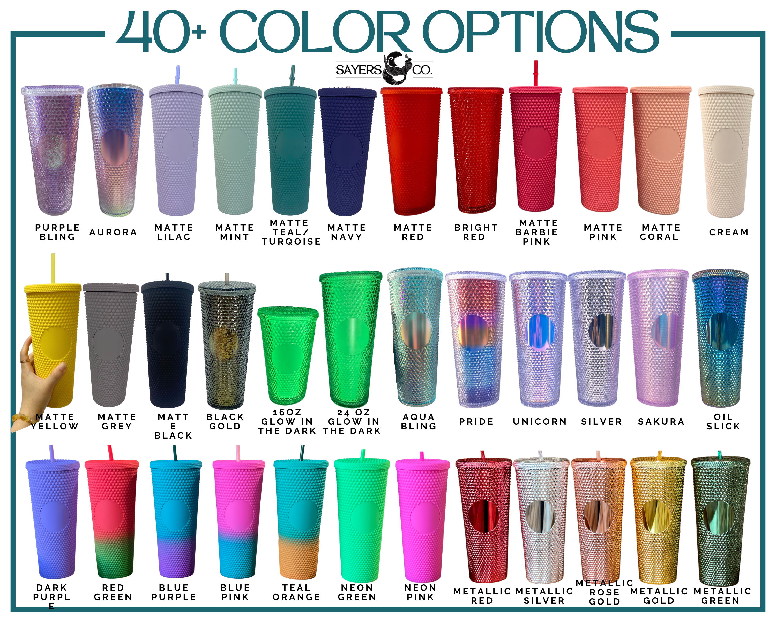 Sayers & Co. - Wholesale Insulated Mug/Tumbler - Customized Logo Insulated Tumbler with Straw - 24oz6