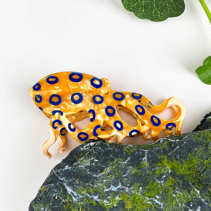 TheDivaSoap – wholesale Hair clip – Women’s – Large Blue-Ringed Octopus Hair Claw,Ocean Series Hair Clip