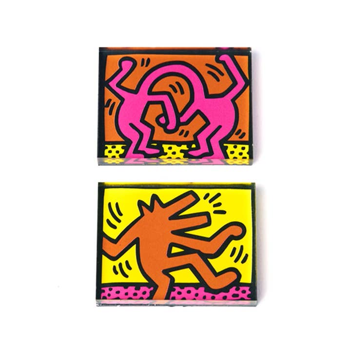 Keith Haring - Dancing Dog Magnet Set for wholesale by PINTRILL