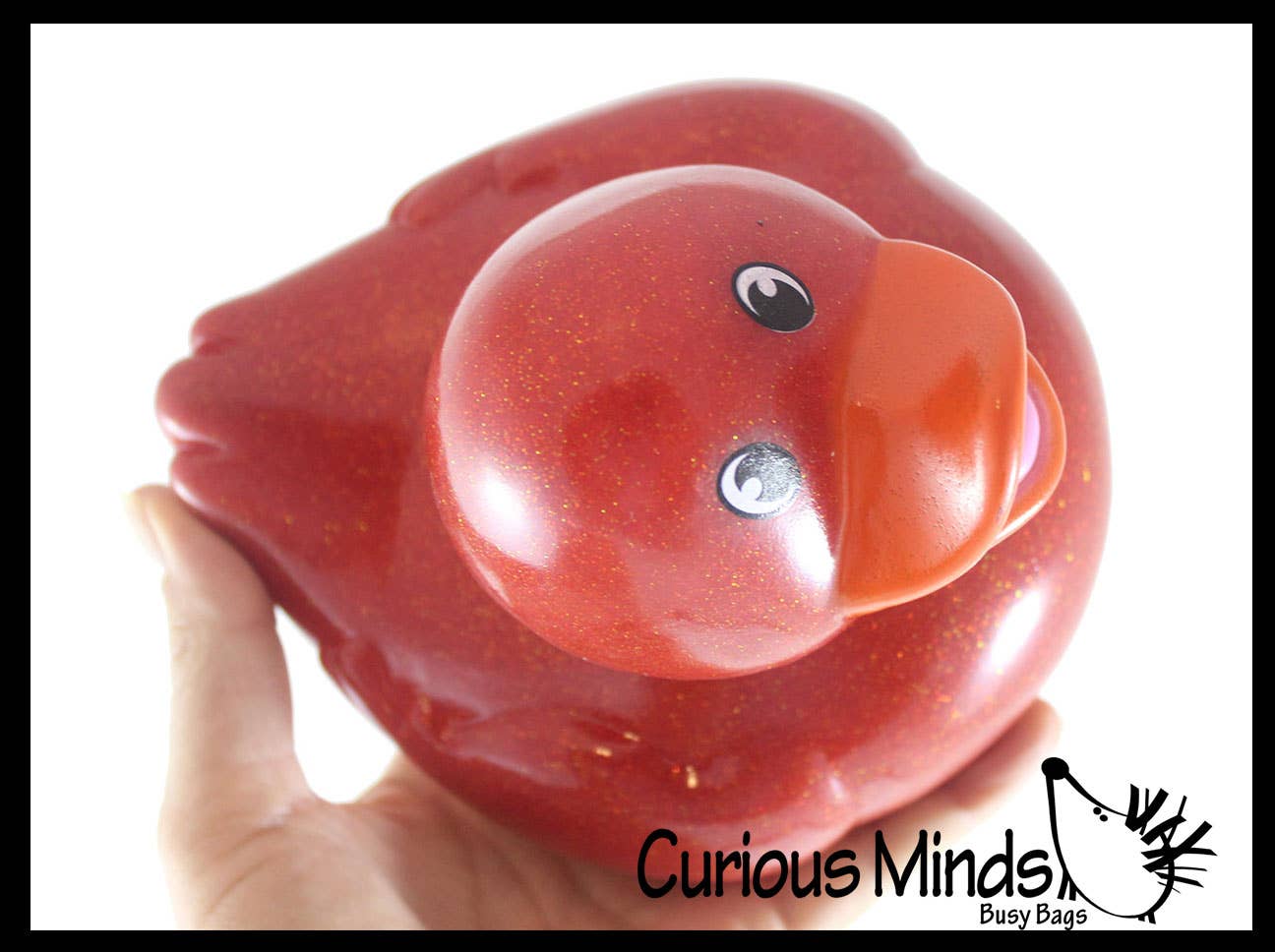 Curious Minds Toys - Wholesale Badspeelgoed - Baby - 1 Jumbo Glitter Rubbereendjes - Rubbereendjes - Leuke noviteit7