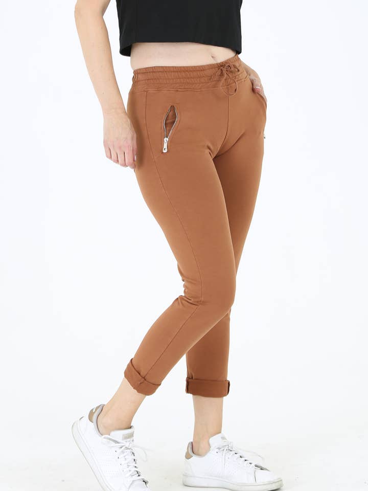 Nostalgia - Vente Pantalon d'intérieur/de jogging – femme - JOGG DE JOGGING EN TISSU ÉPONGE NP746-ASIS AVEC LIEN À NOUER SUR LE DEVANT ET POCHE ZIPPÉE57