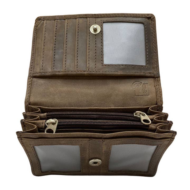 Arrigo - Wholesale Wallet - Women's - Leather Wallet ladies - Buffel Leather Croco Print Compact12