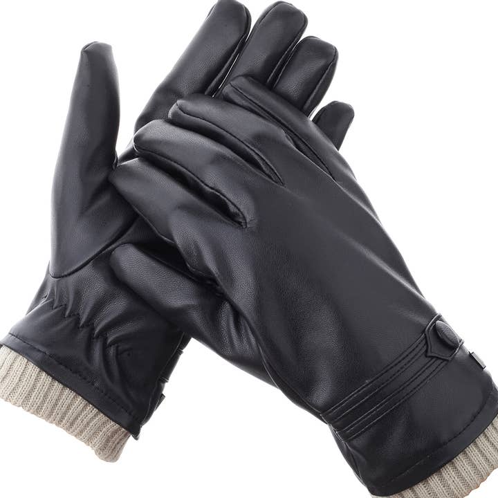 Mio Marino - Wholesale Gloves - Men's - Button Touchscreen Winter Gloves