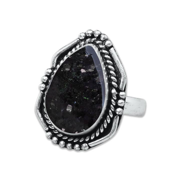 Handmade Jewels - Wholesale Multi-Stone Ring - Nuummite Rings – Handmade, Silver-Plated, Grounding (Made To Order)11