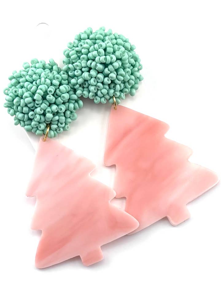 Boucles d'oreilles sapin de Noël pour la vente par Cora's Den