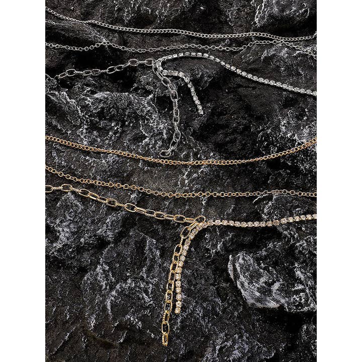 StyleGalX - Venta al por mayor Collar en Y - Cadenas, piedras del Rin en capas, collares y accesorios