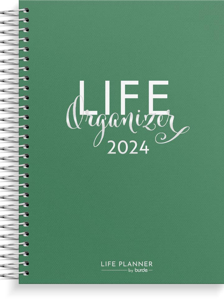 Calendar 2024 Life Organizer green for wholesale by Burde Publishing AB