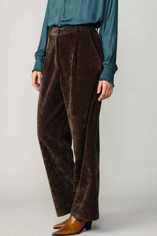 Current Air – wholesale Pants – Women's – Corduroy High Waist Wide Pants7