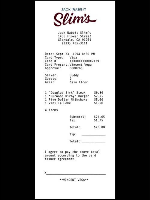 Kvitteringsserie: Pulp Fiction 18x24 for engroshandel hos Alter Images Art