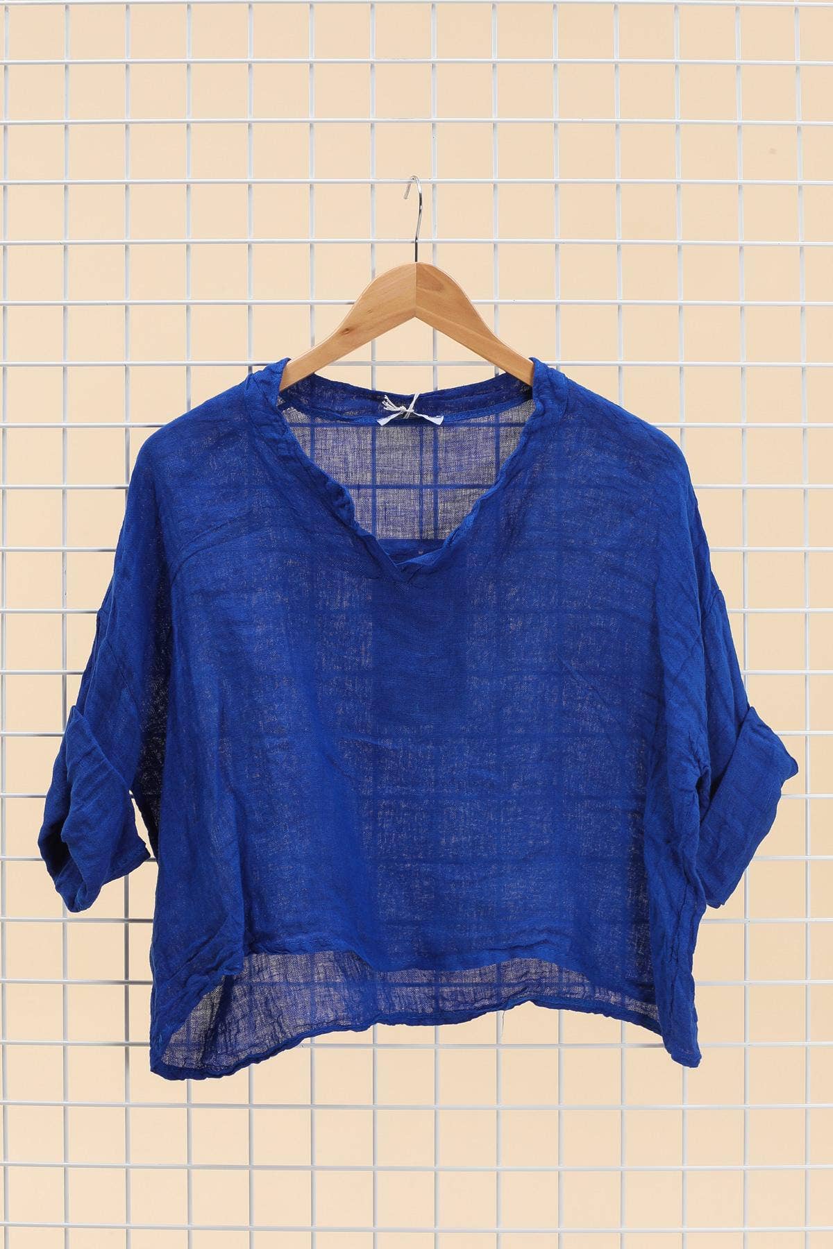 la maison des fibres naturelles - Wholesale Blouse - Dames - Linnen top met v-hals 23100, 100% linnen33